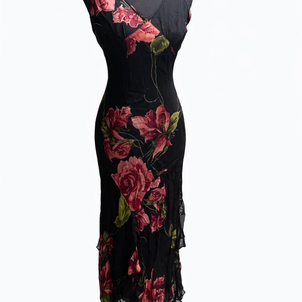 Floral Black and Pink Dress